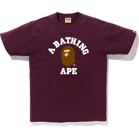 burgundy bape shirt