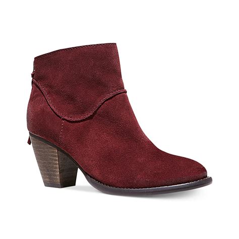 burgundy booties