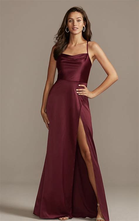 burgundy color dresses