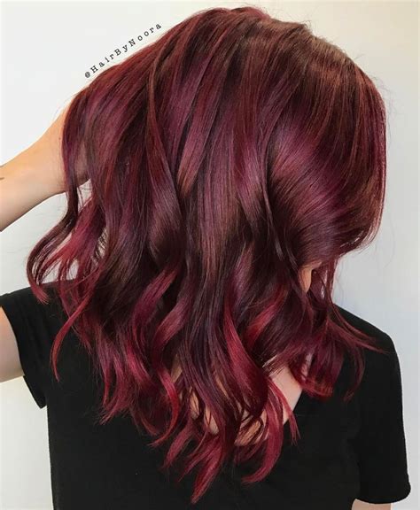 burgundy color hair