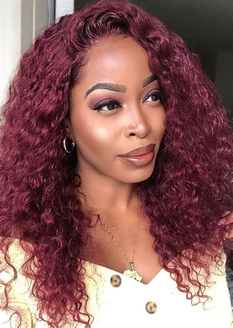 burgundy lace wig