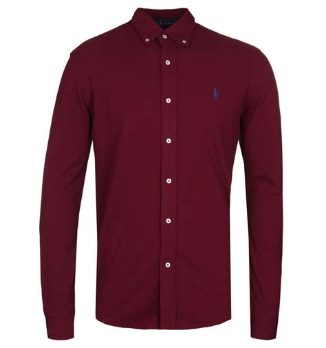 burgundy ralph lauren shirt