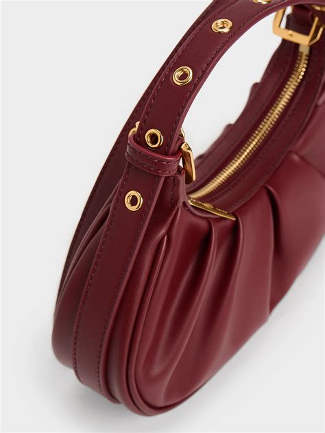 burgundy shoulder bag