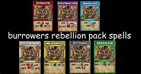 burrowers rebellion pack