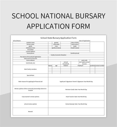 bursary application for primary school 2020