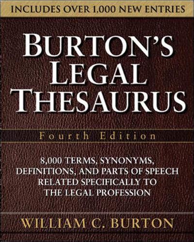 burtons legal thesaurus 4th fourth edition text only PDF