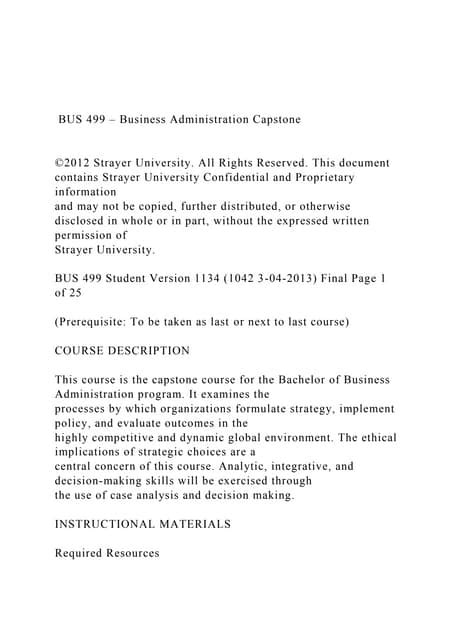 bus 499 business administration capstone exam PDF