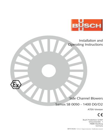 busch installation operating manual Epub