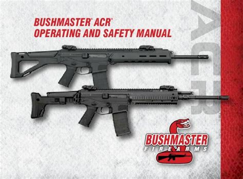 bushmaster acr operating and safety manual Reader