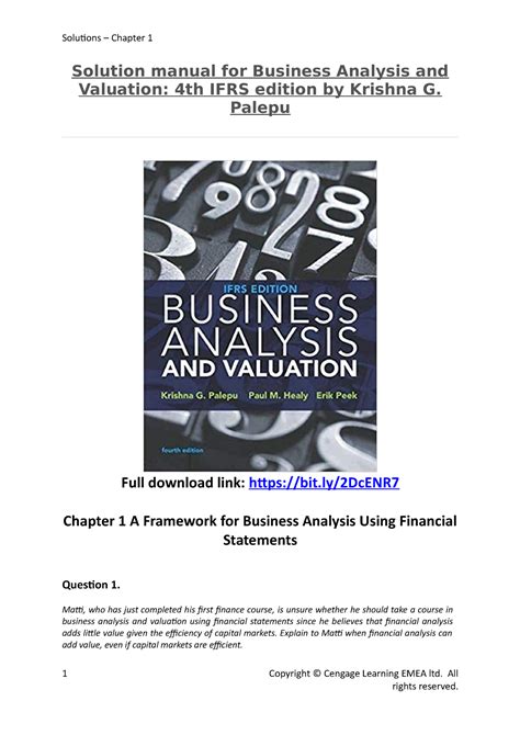 business analysis and valuation ifrs edition solutions Doc
