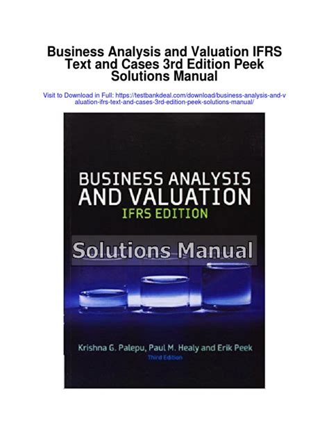 business analysis and valuation solution manual Reader