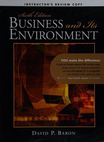 business and its environment th edition ebook david p baron PDF
