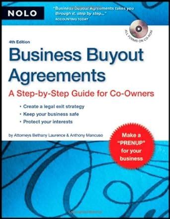 business buyout agreements a step by step guide for co owners PDF