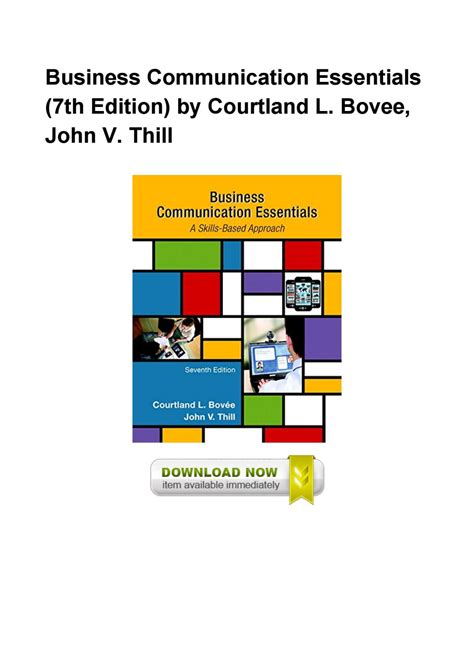 business communication essentials 7th edition Reader