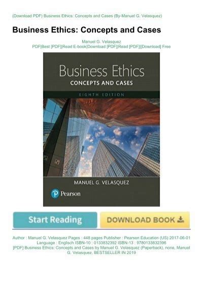 business ethics concepts and cases 6th edition by manuel g velasquez Kindle Editon