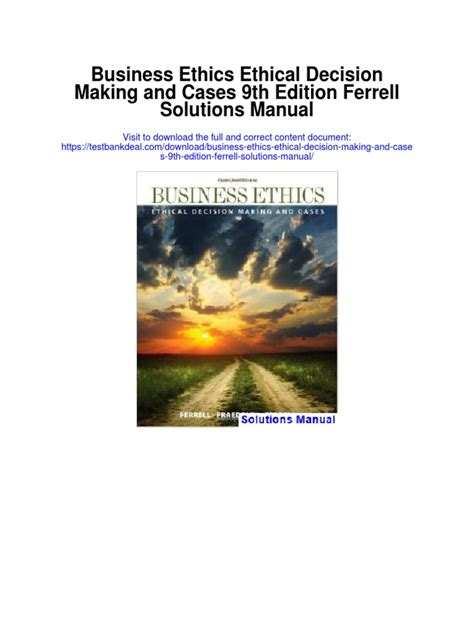 business ethics ferrell ninth edition Kindle Editon