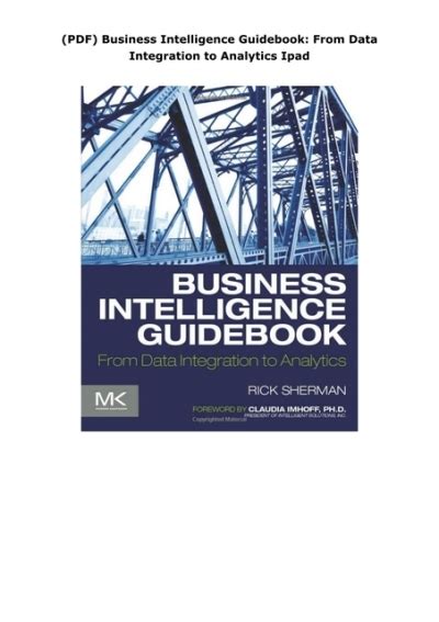 business intelligence guidebook from data PDF