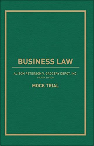 business law alison peterson v grocery depot inc mock trial ebook llc biz law books Epub