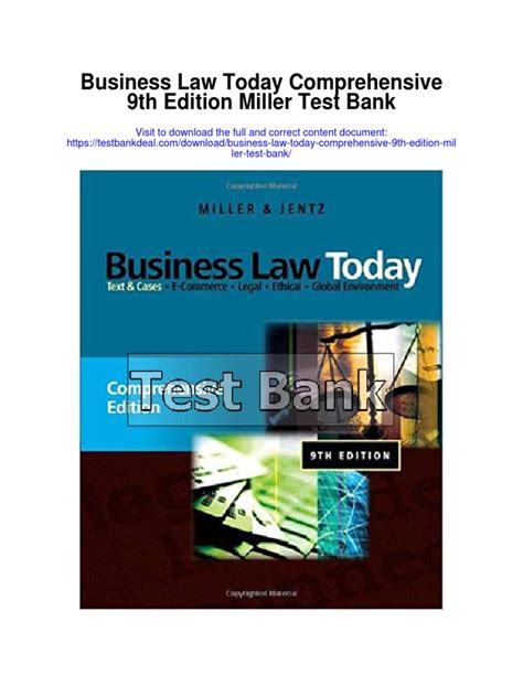 business law today comprehensive edition 9th edition test bank PDF