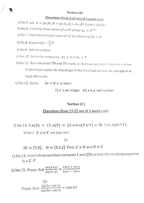 business maths question papers Reader