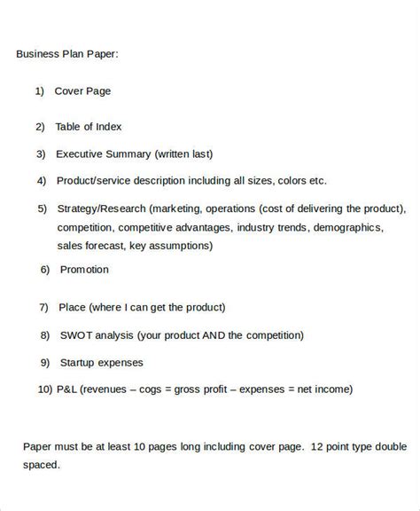 business plan paper example Kindle Editon