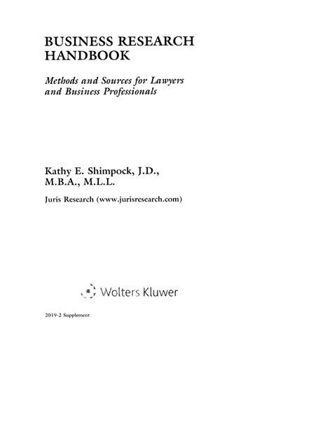 business research handbook business research handbook Reader