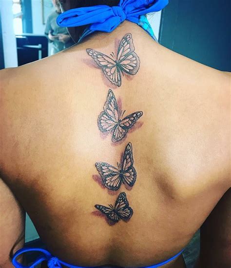 butterfly tattoos on back