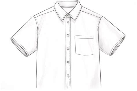 button up shirt drawing