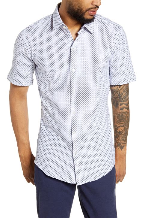 button up short sleeve shirt men