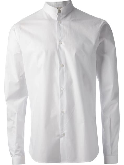 button up white t shirt