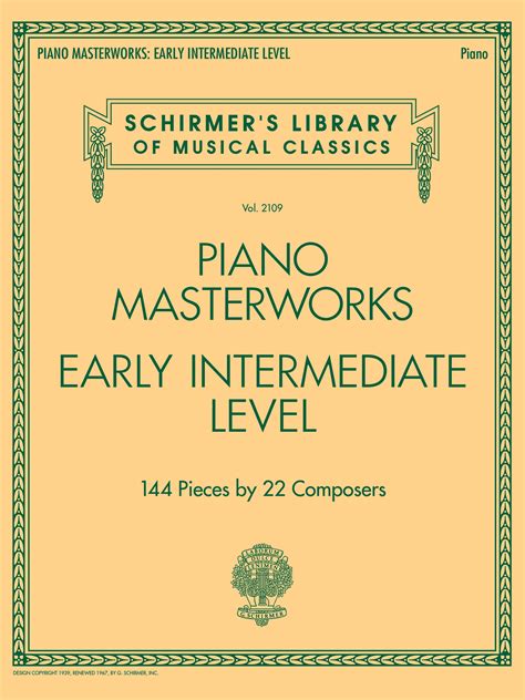 buy online piano masterworks intermediate schirmers classics PDF