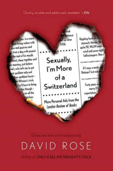 by David Rose AuthorSexually I m More of a Switzerland More Personal Ads from the London Review of Books PDF