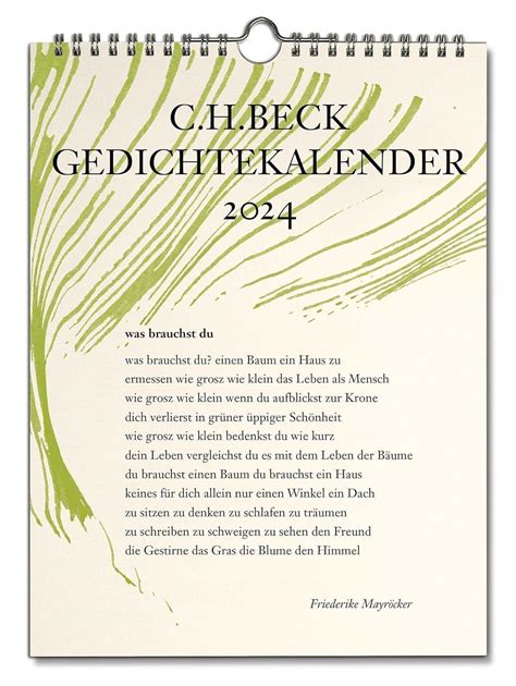 c h beck gedichtekalender kleiner jahrgang PDF