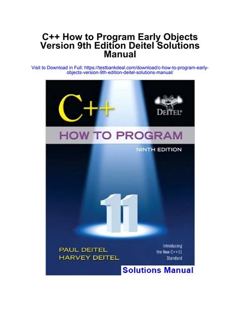 c how to program deitel manual solutions Doc