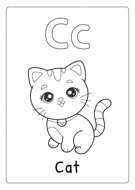 c is for cat coloring book coloring Doc