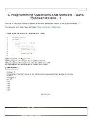 c programming questions and answers objective type Doc