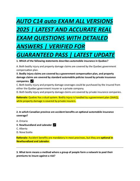 c14 auto practice exam Reader