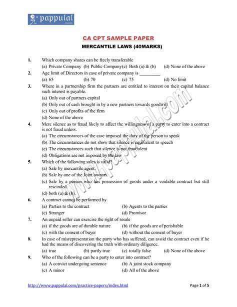 ca cpt sample paper Kindle Editon