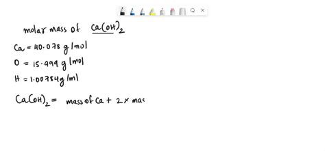 ca oh 2 molar mass