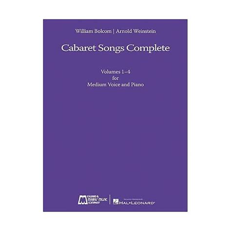 cabaret songs complete volumes 1 4 for medium voice and piano Reader