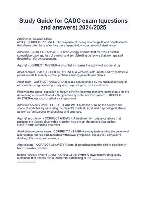 cadc exam study guide Kindle Editon
