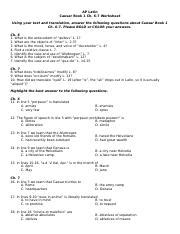 caesar workbook answer key ap latin Doc