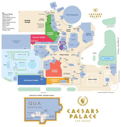 caesars palace tower map