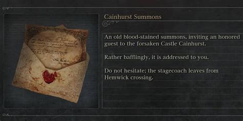 cainhurst summons