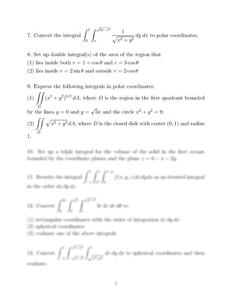 calc 3 review