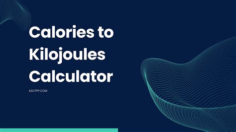 calculate calories to kilojoules