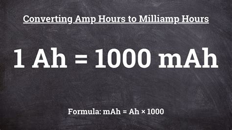 calculate milliamp hours