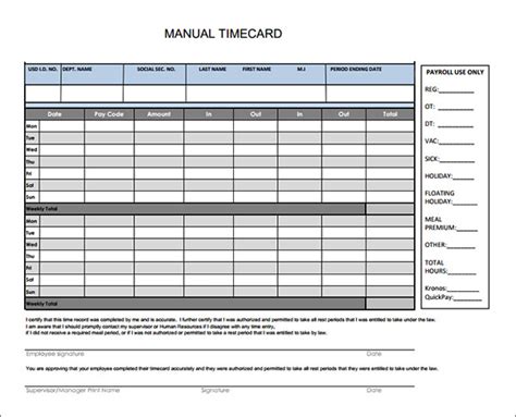 calculate timecard manual guide pdf Reader