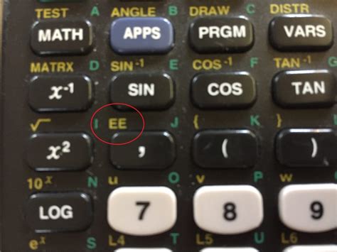 calculator ee button