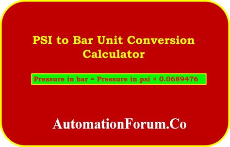 calculator psi to bar